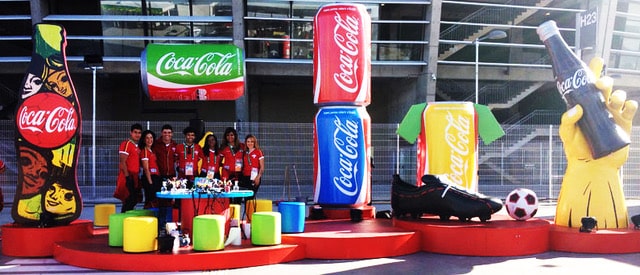 Stand de tatouages temporaires Coca Cola